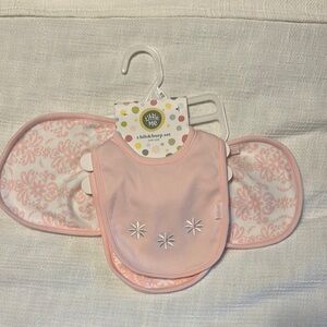 Little Me Pink Bib and Burp Set